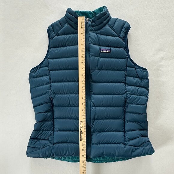 Patagonia Down Sweater Vest Blue Puffer Women Size XL - Picture 4 of 12